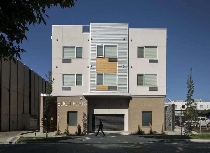 Front of Building Modular Housing VMWP Denver Colorado