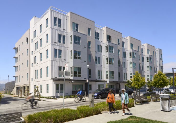 Dorris M Vincent Apartments, Affordable Housing Architect San Francisco, VMWP, view from park — Photography: Ken Gutmaker