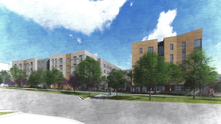 VMWP, Sunnydale, Luca, Block 9, affordable housing Architect, San Francisco, Sunnydale Avenue view — VMWP