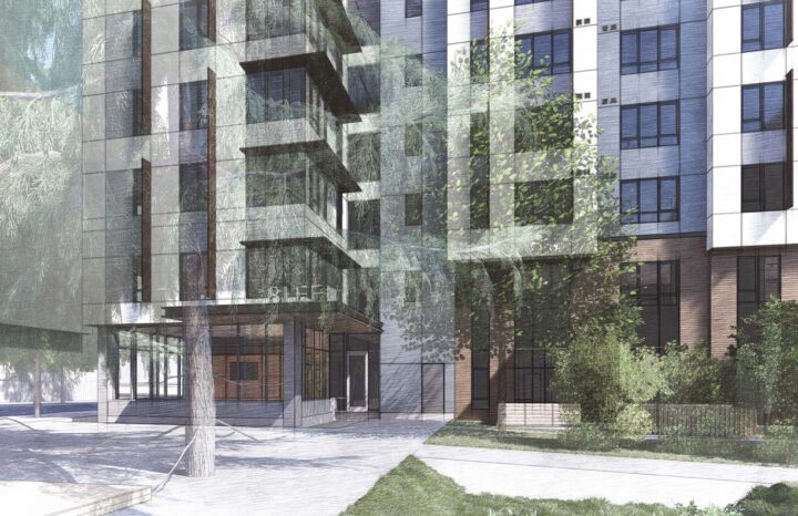 Balboa Reservoir, San Francisco affordable housing architect-Building_E-park entry — VMWP