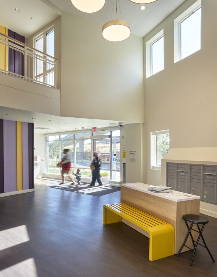 VMWP, Verana Hill, east bay affordable housing, lobby — Photography: Ken Gutmaker