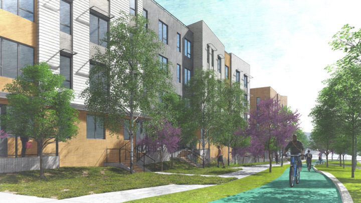 VMWP, Sunnydale, Luca, Block 9, affordable housing Architect, San Francisco, bike path and walk up units  — VMWP