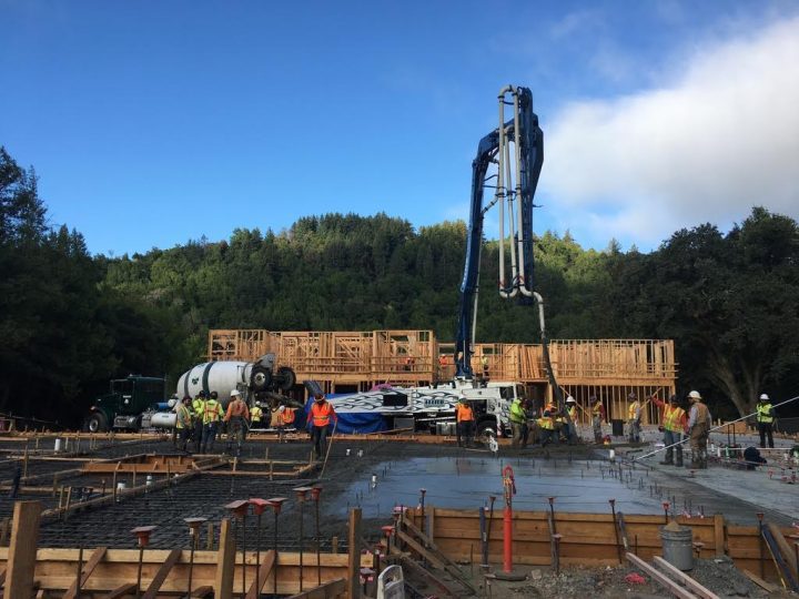 Victory Village, senior housing, concrete foundation pour — VMWP