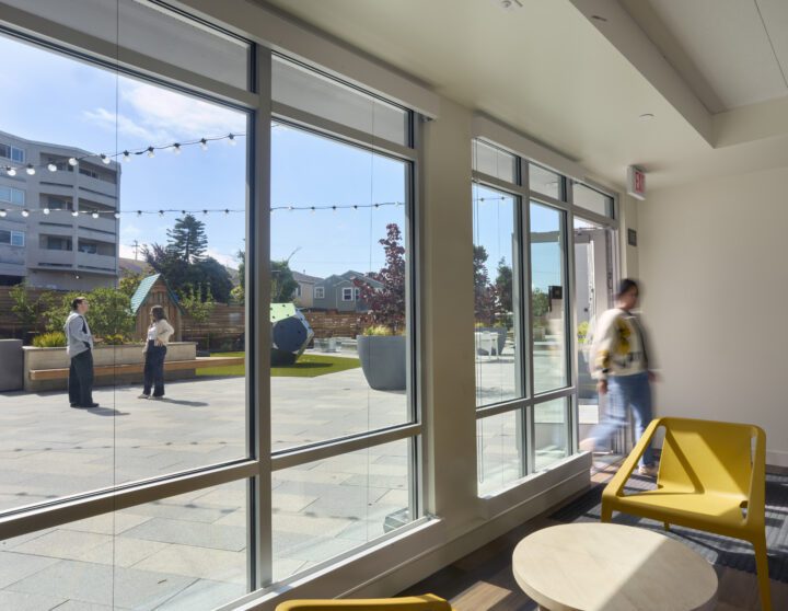VMWP, Verana Hill, east bay affordable housing, community room window — Photography: Ken Gutmaker
