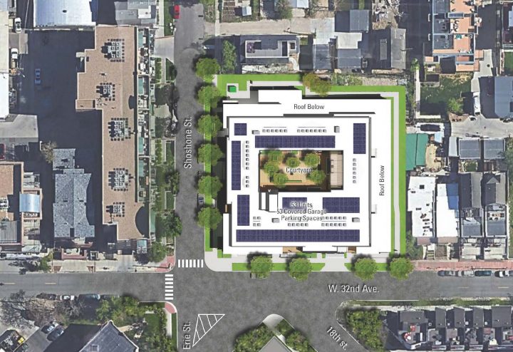 3210 Shoshone, affordable housing architect, courtyard site plan — VMWP