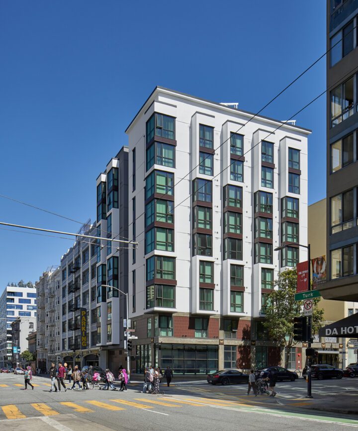 180 Jones, San Francisco affordable housing architect, main corner facade — VMWP