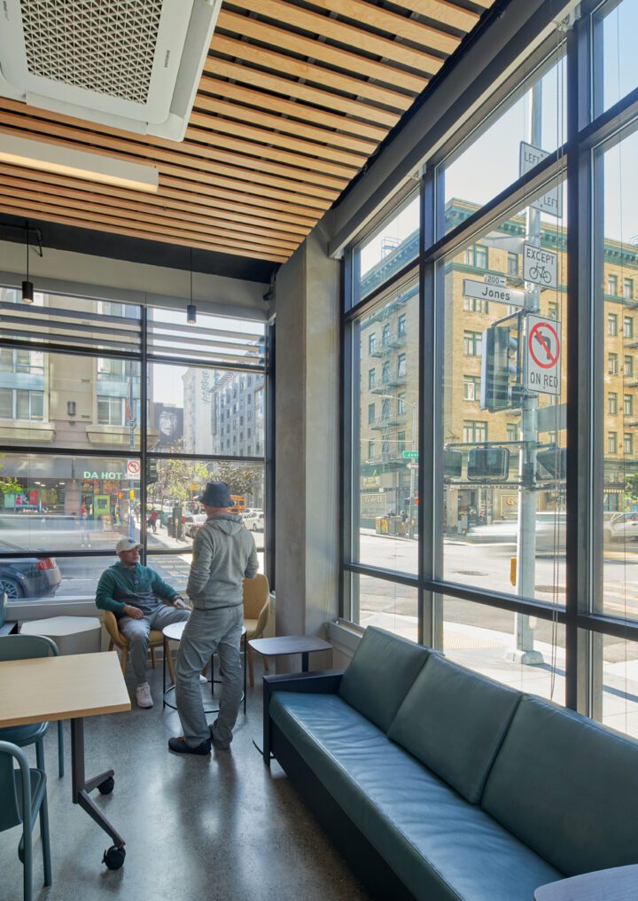 180 Jones, San Francisco affordable housing architect, lobby seating area — VMWP