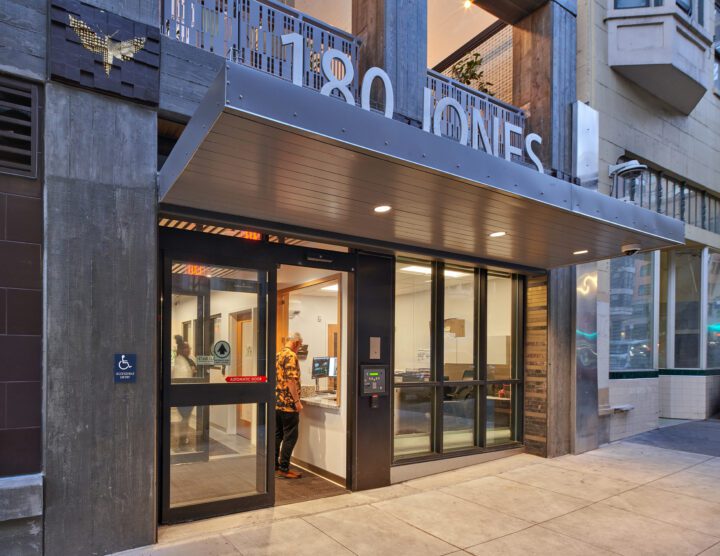 180 Jones, San Francisco affordable housing architect, main building entrance — VMWP