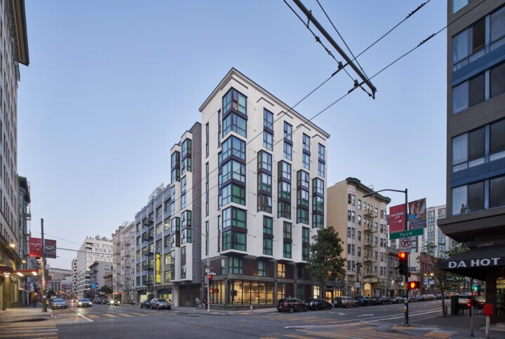 180 Jones, San Francisco affordable housing architect, main corner facade — VMWP