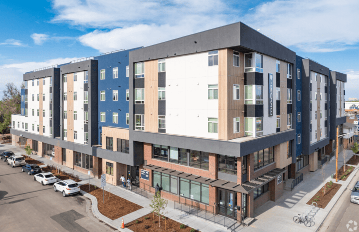 housing-early-education the rose on colfax corner shot — Credit: Apartments.com