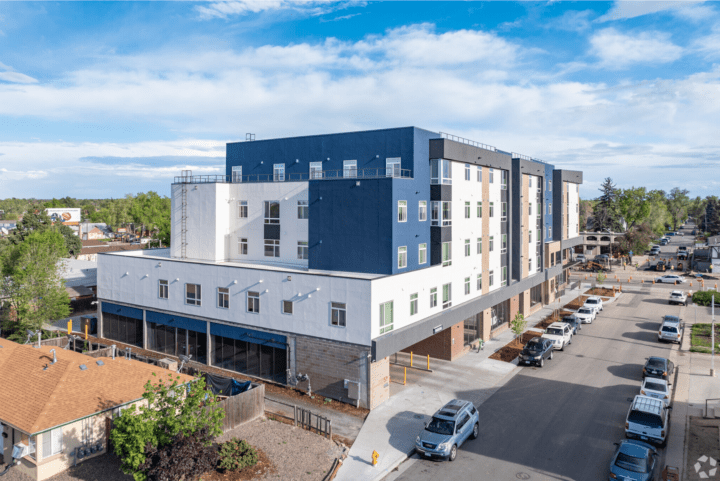 housing-early-education the rose on colfax massing change — Credit: Apartments.com