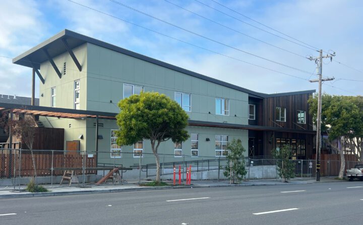 Mother Bernard House, motel conversion, street facade close-up — VMWP