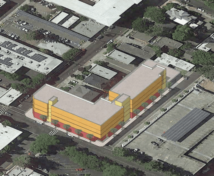 Santa Rosa Downtown and Transit District Plan Urban Design  4.0 FAR Option — Image: VMWP