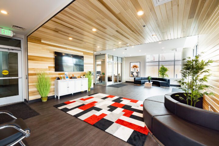 AVi at Olde Town, affordable housing architect, resident lounge interior — VMWP