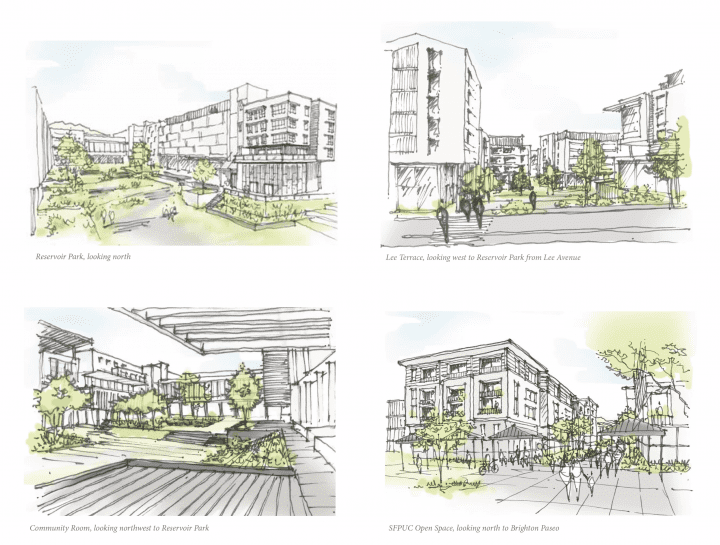 VMWP Balboa Reservoir Architect Urban Design Resilience Hub california Master Plan sketches