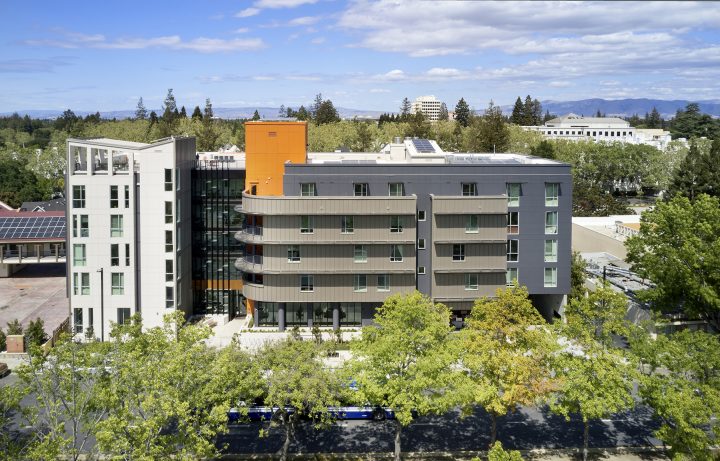 Luna Vista, 950 El Camino Real, LEED Platinum, Affordable Housing, VMWP, Supportive Housing, aerial — https://www.kengutmaker.com/