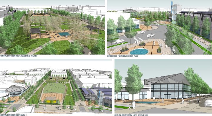 Gwinnett Place Mall, mall conversion, landscape design proposals — VMWP