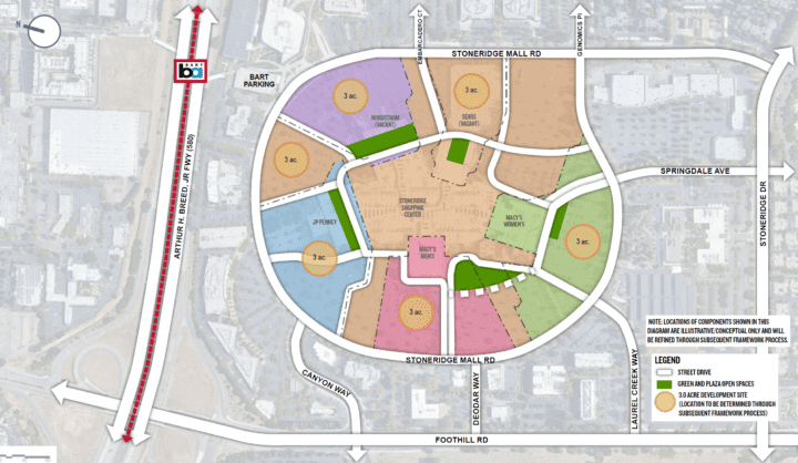 Stoneridge Mall Framework, mall conversion, development concept plan — VMWP