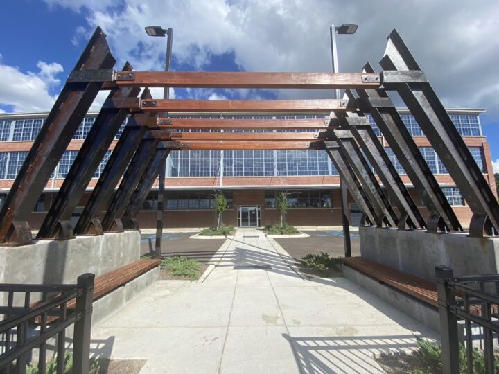 Mississippi Center for Innovation and Technology, adaptive reuse, timber entry canopy — VMWP