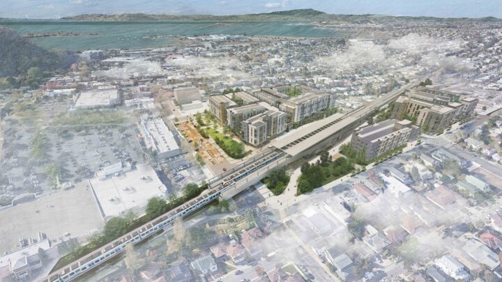 El_Cerrito_plaza BART-TOD-urban_design-Aerial_rendering