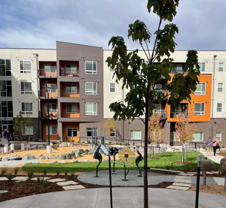 Crossing Pointe South, Colorado affordable housing, main facade  — VMWP