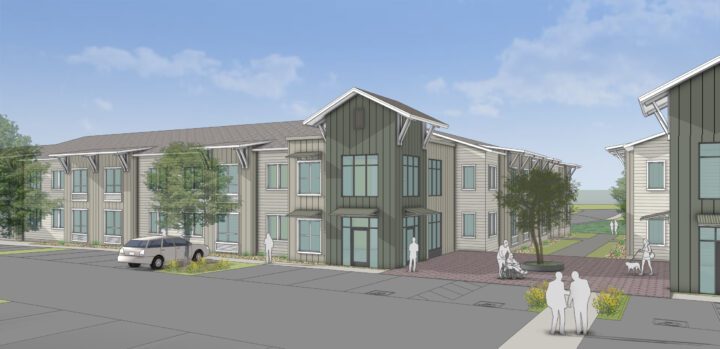 VMWP Southeast Santa Rosa Affordable Senior Housing simple roof forms — Image: VMWP