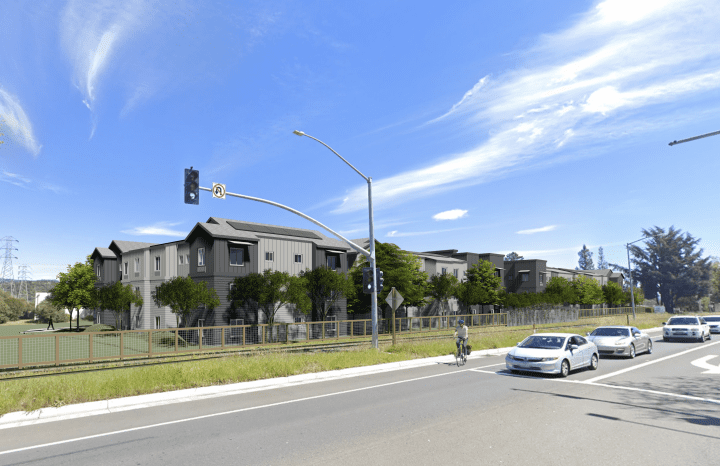 Fountain Street Apartments, workforce housing, main street facade — VMWP