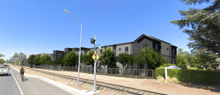 Fountain Street Apartments, workforce housing, transit-side facade — VMWP