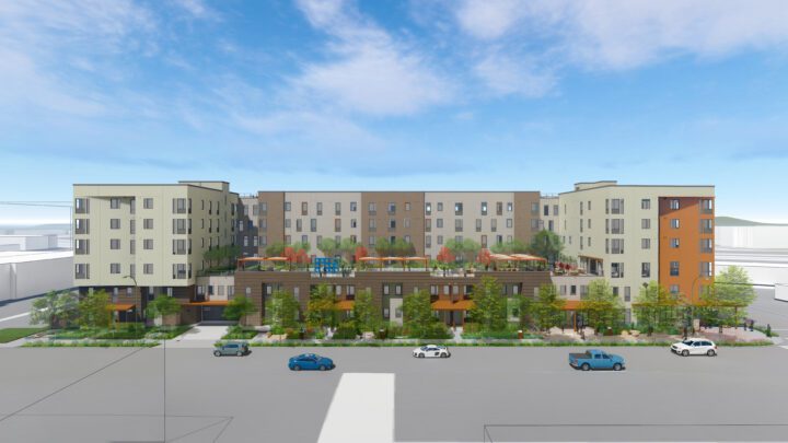 La Bella, 1020 Terra Bella, Affordable Housing Architect, front elevation — Image: VMWP