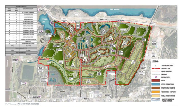 Central Louisiana State Hospital Campus Redevelopment, adaptive re-use, detailed site plan — VMWP