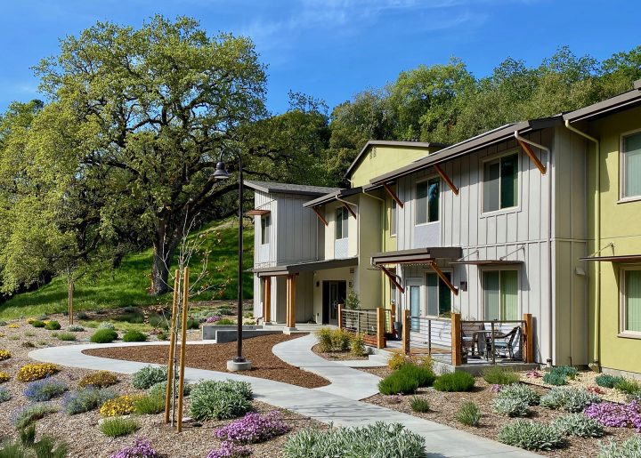 Victory Village, senior housing, landscaped central courtyard — VMWP