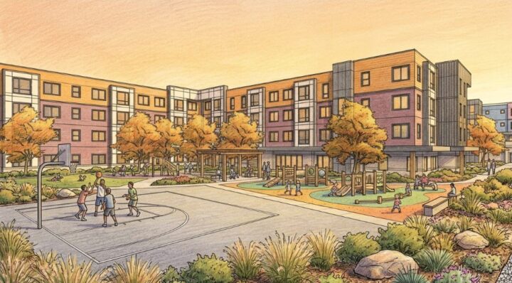 4745 North Federal, Affordable Housing Architect, Courtyard — VMWP
