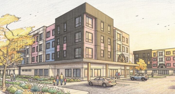 4745 North Federal, Affordable Housing Architect, Building Corner — VMWP