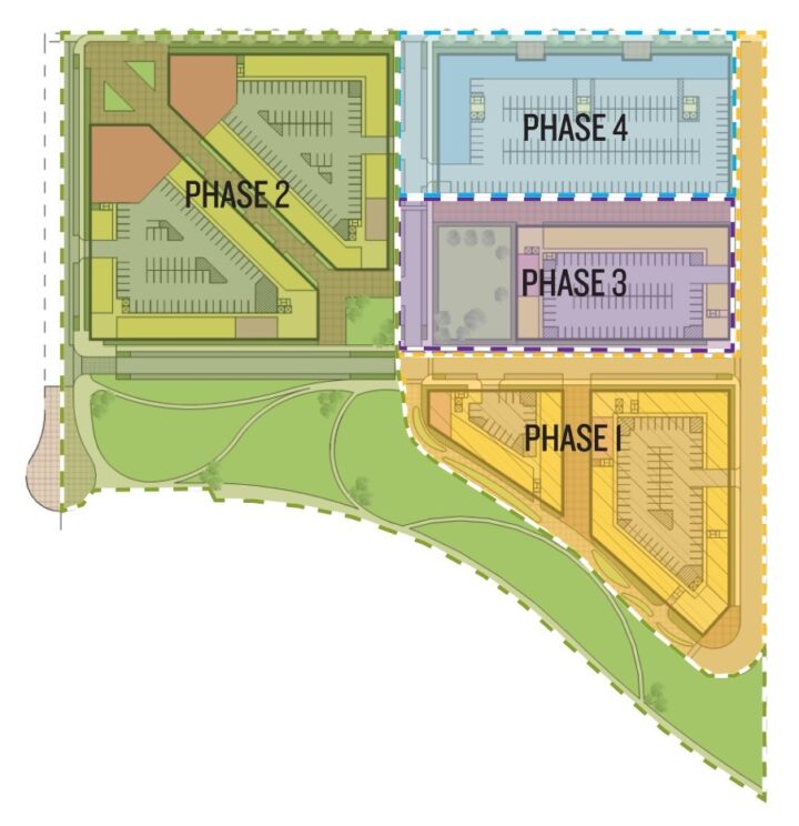 River Oaks VTA HQ Campus, transit-oriented development, campus phasing plan — VMWP