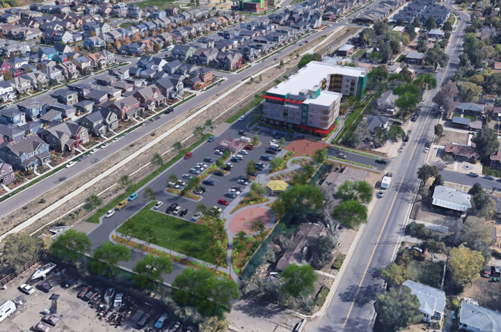 AERIAL POSTER aurora infill affordable housing development