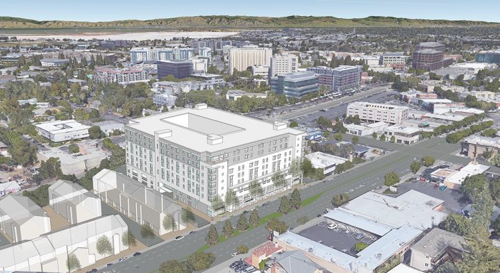 American Legion Affordable Housing, architect, aerial site rendering — VMWP