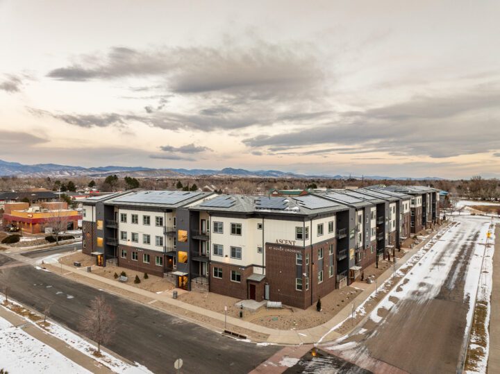 VMWP-Ascent_on_Hover-affordable_housing with childcare ECE aerial — Photography: Matt Staver