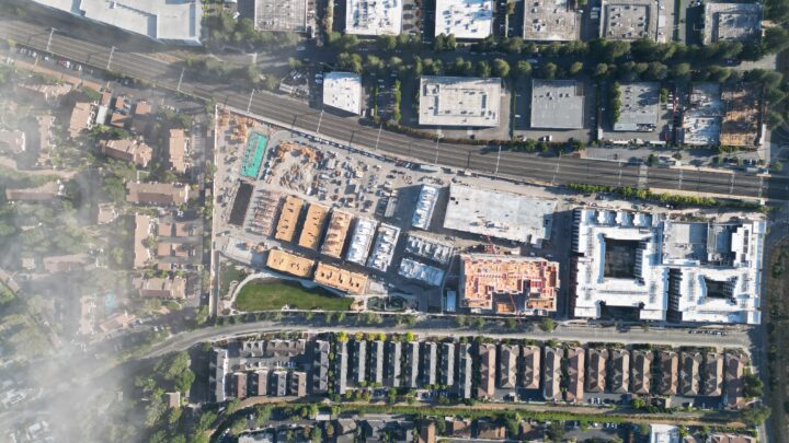 transit oriented condominiums The Station Aster Ave Toll Brothers aerial master plan — Image: Toll Brothers