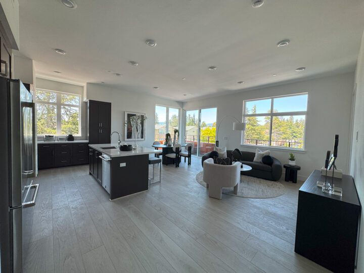 transit oriented condominiums Vantage at The Station interior unit building A — Image: VMWP