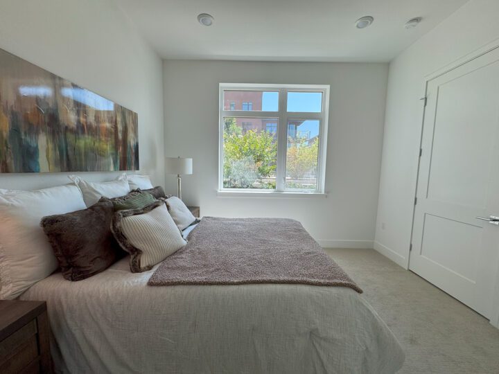 transit oriented condominiums Vantage at The Station bedroom building A — Image: VMWP