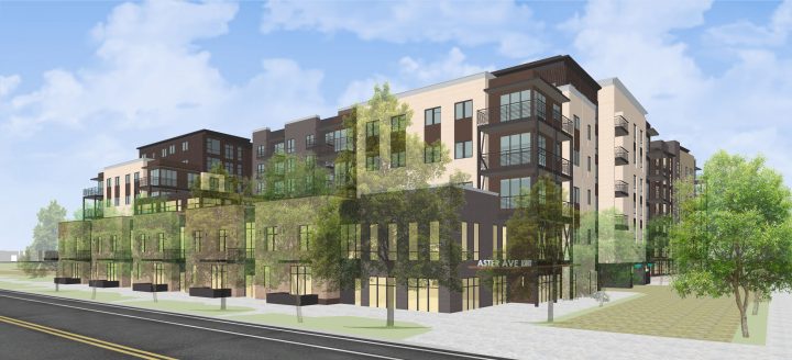 transit oriented condominiums The Station Aster Ave Toll Brothers rendering 1 — Image: VMWP
