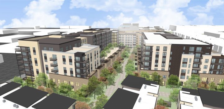 transit oriented condominiums The Station Aster Ave Toll Brothers rendering transit oriented  — Image: VMWP