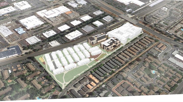 transit oriented condominiums The Station Aster Ave Toll Brothers rendering transit oriented master plan — Image: VMWP