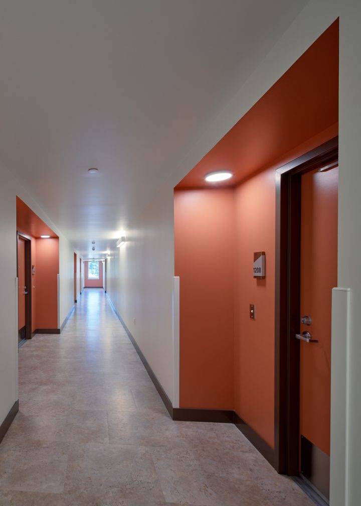 VMWP-Bell-Street-affordable_housing-motel_conversion-supportive-homeless-reuse-hallway — Photo: Keith Baker
