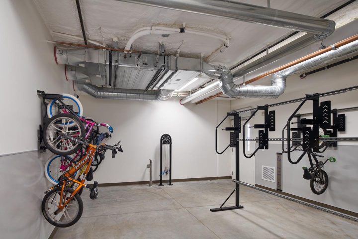 VMWP-Bell-Street-affordable_housing-motel_conversion-supportive-homeless-reuse-bike room — Photo: Keith Baker