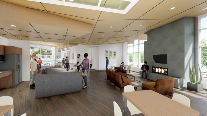 Crossing Pointe South, Colorado affordable housing, community lounge interior — VMWP