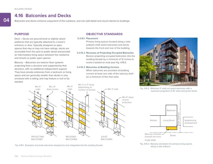 VMWP Urban Design-Piedmont-Objective-Design-Standards-Balconies and Decks — VMWP