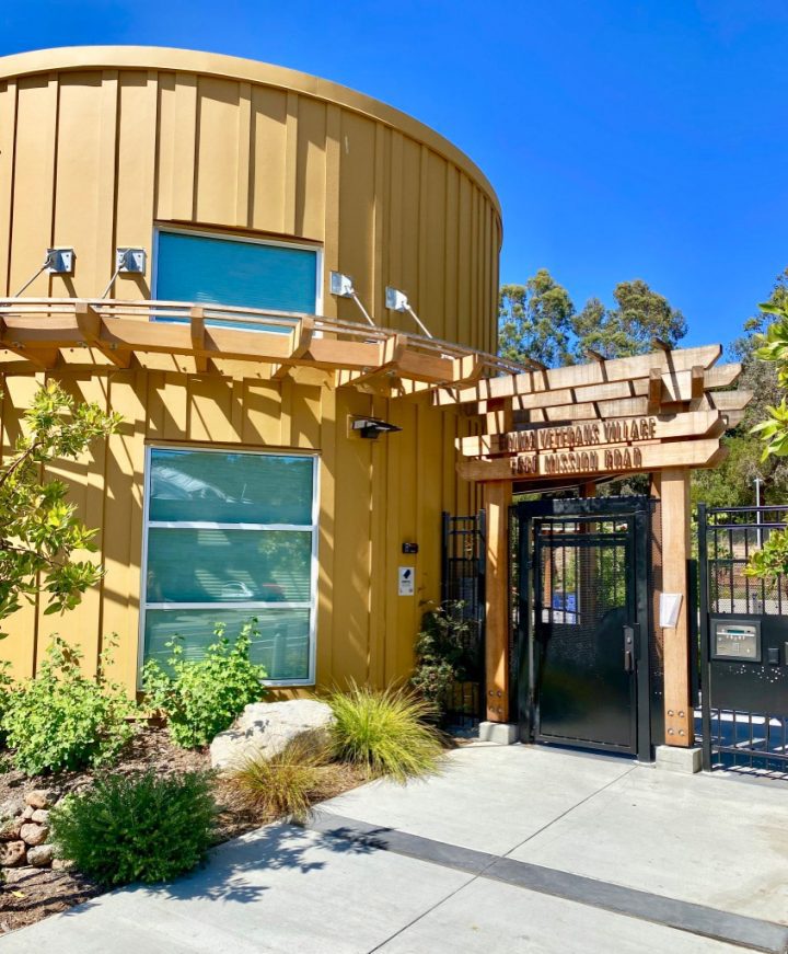 Veterans Village, veterans affordable housing, community building entrance — VMWP