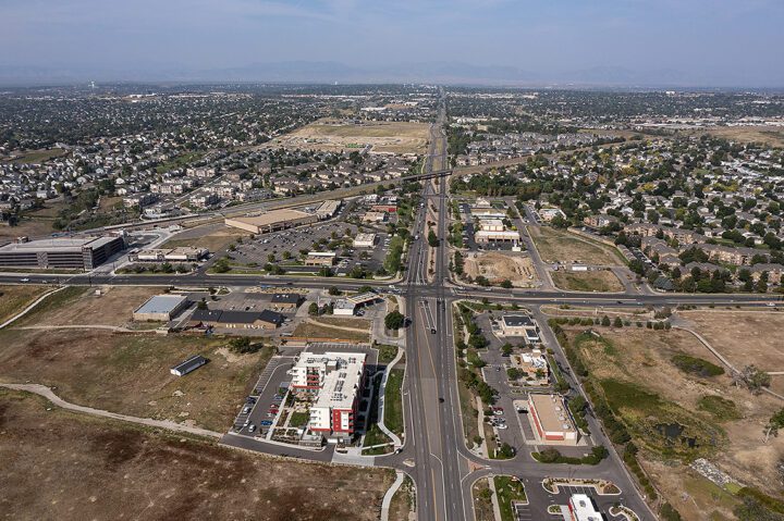 Crossing Point North, Colorado affordable housing, site context aerial — VMWP
