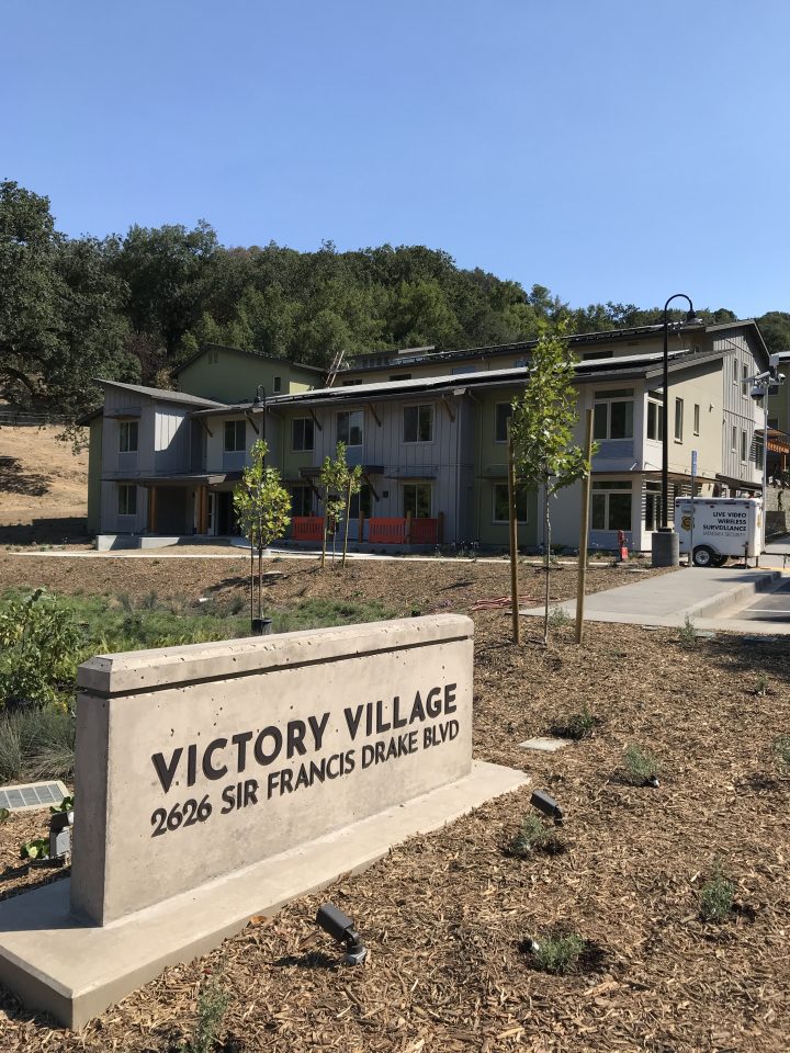 Victory Village, senior housing, project entrance sign — VMWP